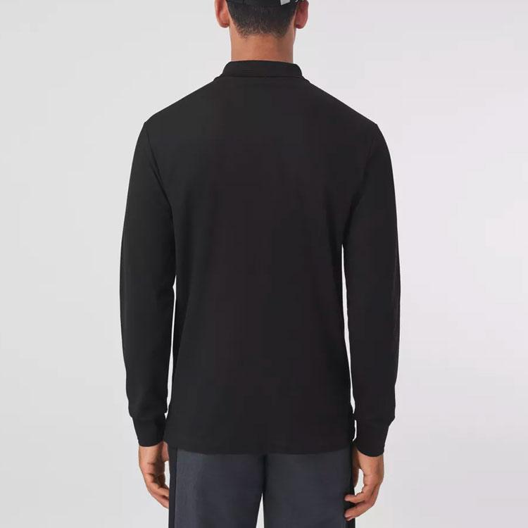 Burberry FW21 Long Sleeved Polo Shirt Men's Black 80437821 80437821
