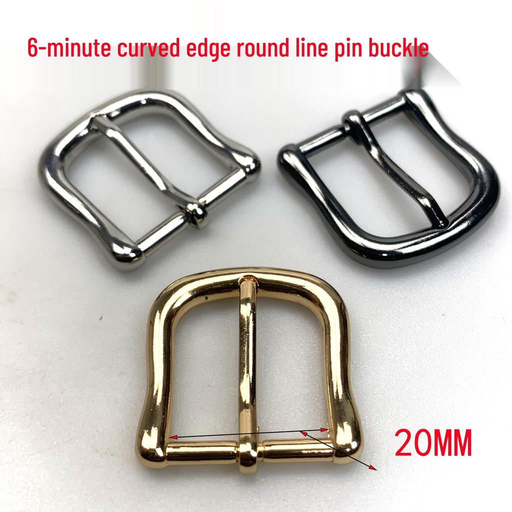 20MM Arc Pin Belt Buckle Hardware - 6 Pack Metal Buckle Accessories
