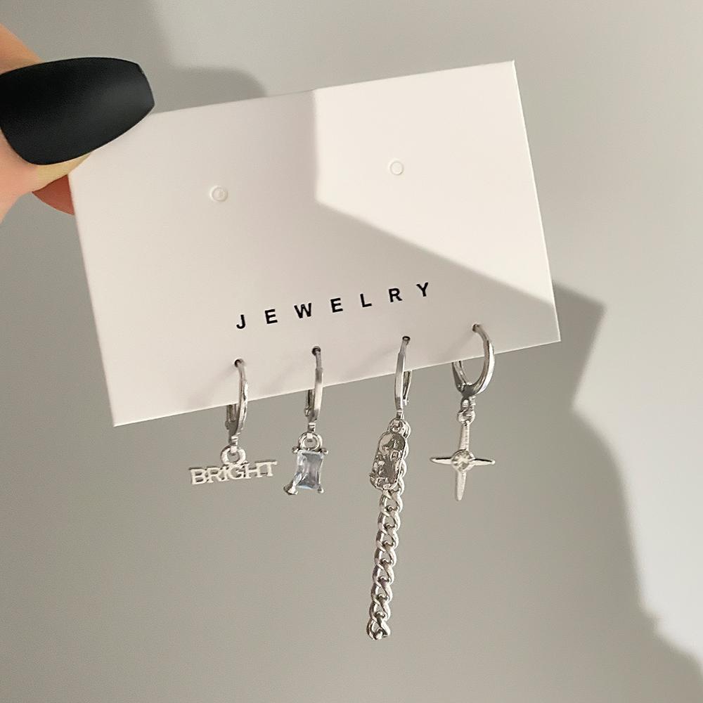 2022 Корейские серьги, модный комплект серег с медведем и вишней, кулон с бабочкой и любовью, простой комплект серег, серьги для пары, элегантные, темпераментные, изысканные серьги