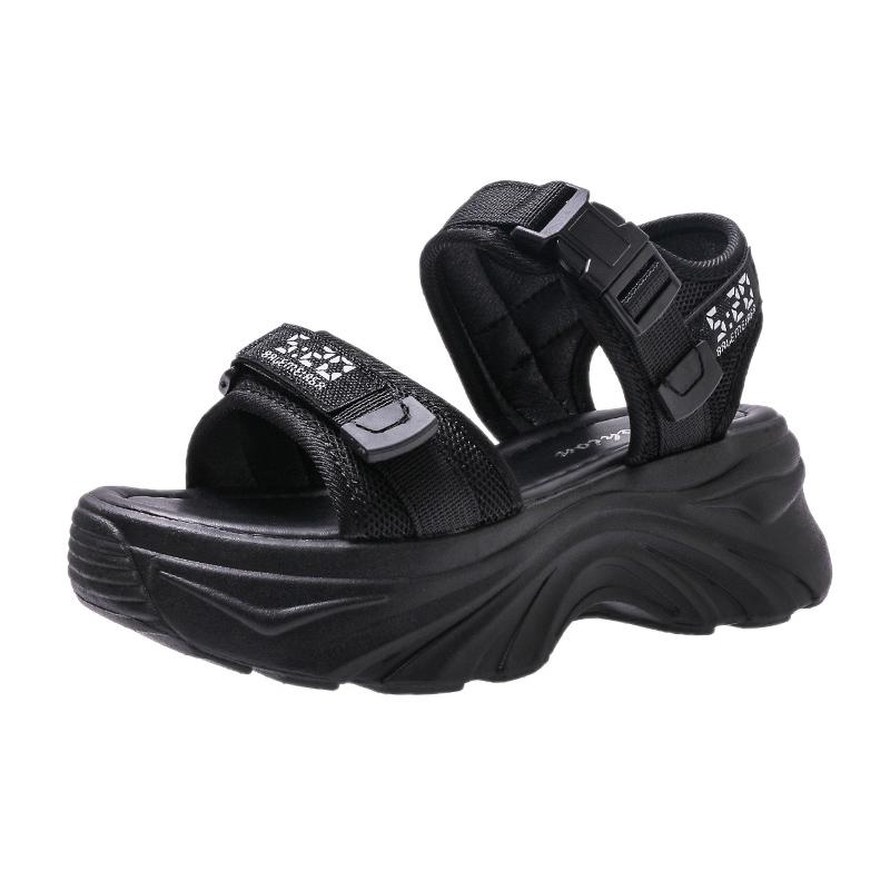 Fashion Rimocy Fashion Platform Sandals for Women Summer 2024 Thick Bottom Womens Walking Sandals Chunky Non Slip Beach Shoes Woman