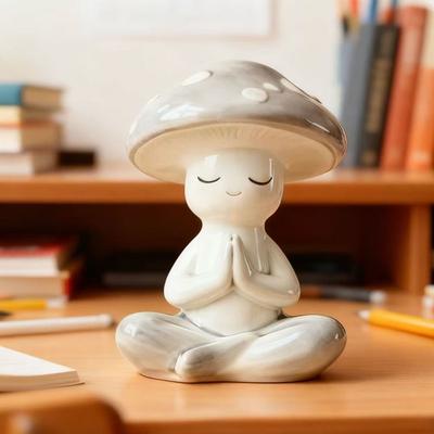 3 шт./комплект Фигурки грибов для медитации и йоги Настольное украшение Декор для дома и гостиной Смоляные поделки Декоративные украшения