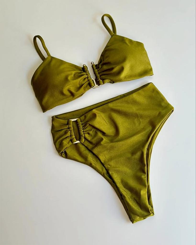 Bandeau Bikini Push Up Women Swimsuits 2025 Sexy Female Swimwear Brazilian Bikini Set Thong Biquini Swim Suits Solid Beachwear