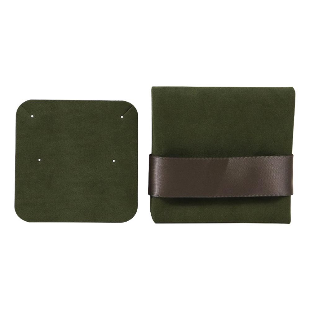 Double-sided Velvet Jewelry Bag Flip Earring Necklace Square Storage Socket Gift Packaging Bag Jewelry Packaging Display Pouches