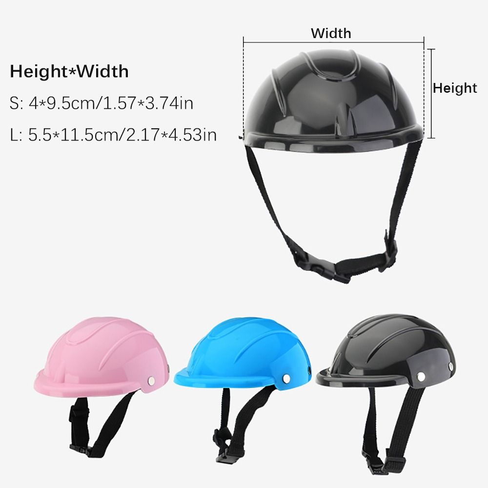 Plastic Pet Dog Helmets Adjustable Puppy Safety Helmet Lightweight Pet Motorcycle Headgear  Cat