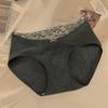 Женские весенне-осенние новые трусы из чистого хлопка с кружевной отделкой 10A антибактериальные со средней посадкой
