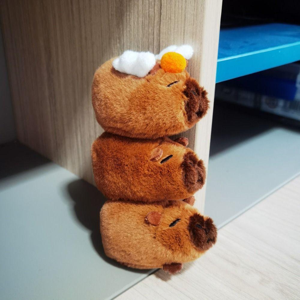 Multicolor Headgear Capybara Doll Cartoon Capybara Plush Capybara Keychain Birthday Gift