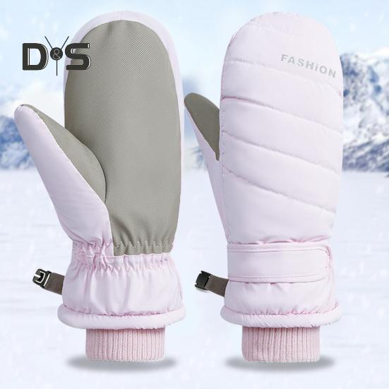 Зимние лыжные перчатки для мужчин и женщин, молодежные нескользящие термоперчатки, ветрозащитные зимние перчатки для согревания рук, для катания на лыжах и велоспорта