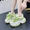 Fashion Women's Fashion Chunky Platform Sneakers Spring New Platform Breathable Mesh Shoes for Women Non Slip Thick Bottom Sports Shoes
