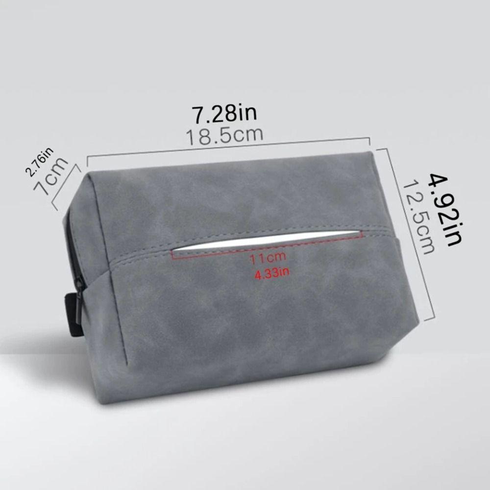 Wear-resistant Car Tissue Box Nappa Leather Paper Towel Organizer Car Seat Head Back