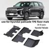 Hyundai Palisade 2020-2025 3D всепогодный коврик в багажник и на спинку сиденья, износостойкие напольные коврики TPE