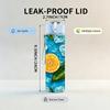 1PC Orange Citrus Fruit On Blue Water Print 750ml Color Plastic Sports Water Bottle Leakproof Flip Straw Lid Suitable for Sports Office Home Use