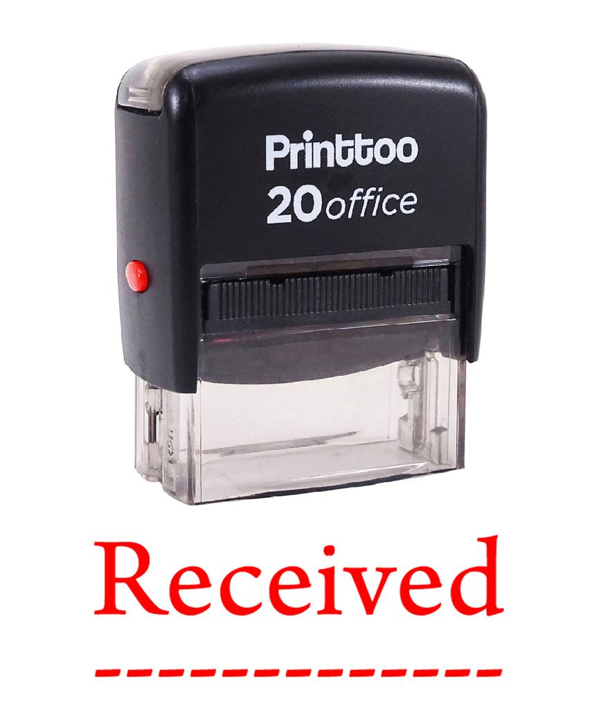 Printtoo Custom Stamp RECEIVED Self Inking Rubber Stamp Office