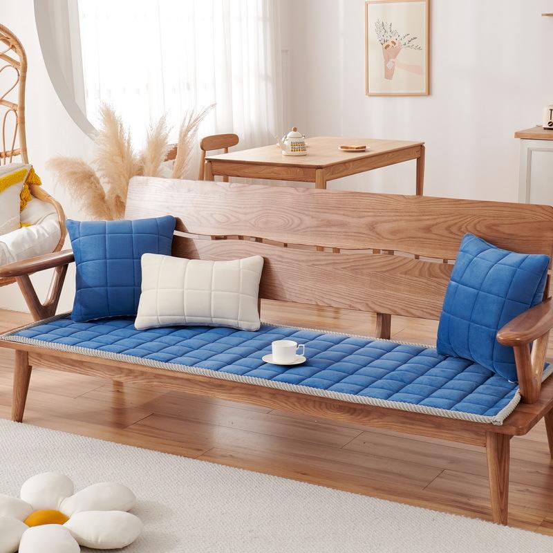 Новая подушка для дивана на все времена года, нескользящий плюшевый утолщенный чехол для офисного дивана из цельного дерева