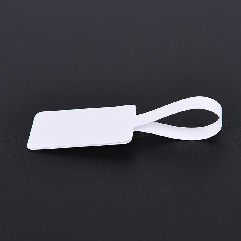 100Pcs White Price Label Tags With Hanging String Jewelry Stationery Shoes Cloth