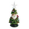 Lighted Up Santa Christmas Tree Decor 11 Inch Resin Old Man Christmas Tree Light with Multicolored Lights And Star Topper for Holiday Tabletop Decor