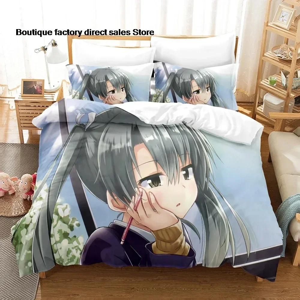 3D Каваи Аниме Дзуйкаку (Канколле) Напечатанный Постельный Комплект Пододеяльник Наволочка Комплект Постельного Белья Постельное Белье Простыня Одеяло Полный Королева Кинг Размер