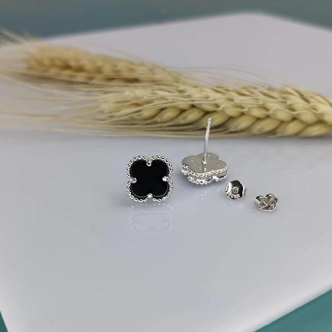 Серьги Four Leaf Grass, легкие роскошные белые рябчики с красным агатом и малахитом, женские серьги-гвоздики