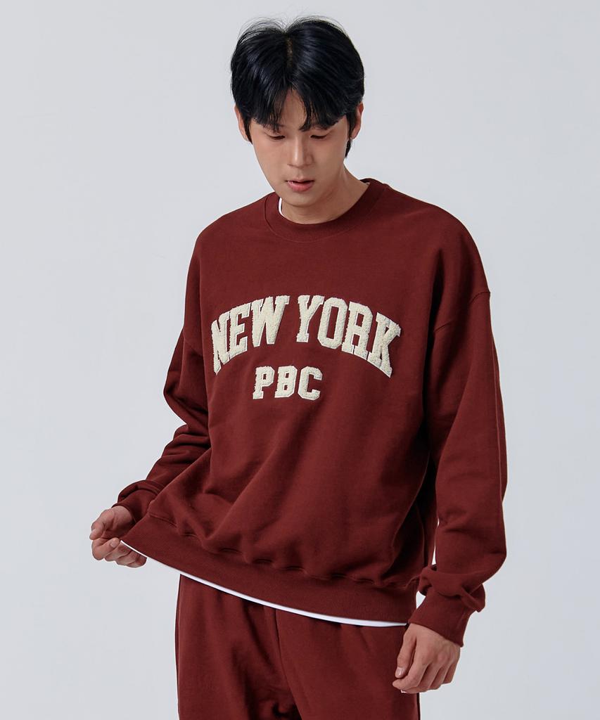 Свитшот PAPERBOY Boucle New York - Бордовый