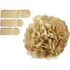 Tissue Paper Pom Poms - Gold - 20, 24, 30 Cm - 3 Pcs - Party Decoration