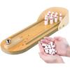 Wooden Mini Bowling Set, Bowling Game Toy, Table Bowling Set, Educational Toy, Pressure Relief for Children and Adults, Home and Office Tables