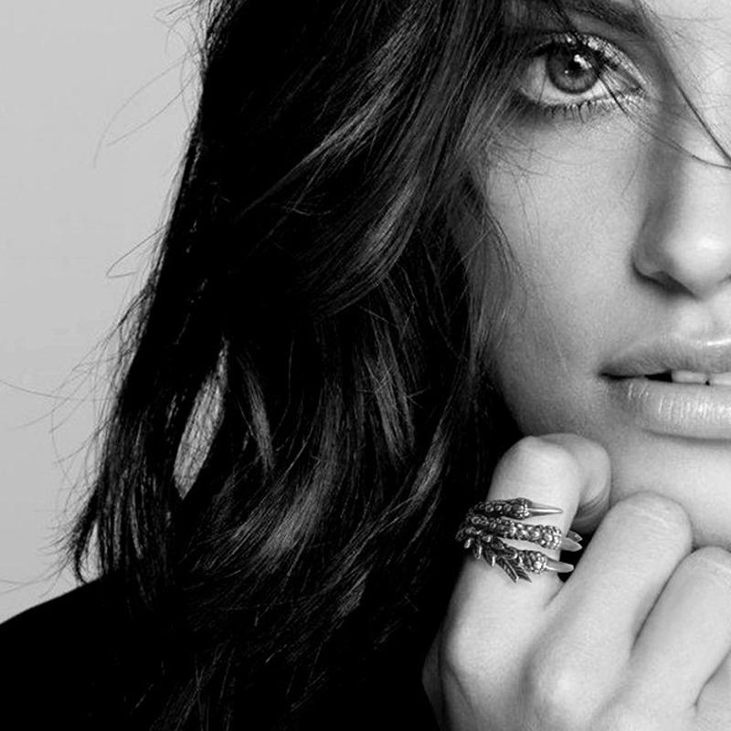 1 Piece Dragon Claws Finger Ring Fashion Stainless Steel Rings KTY