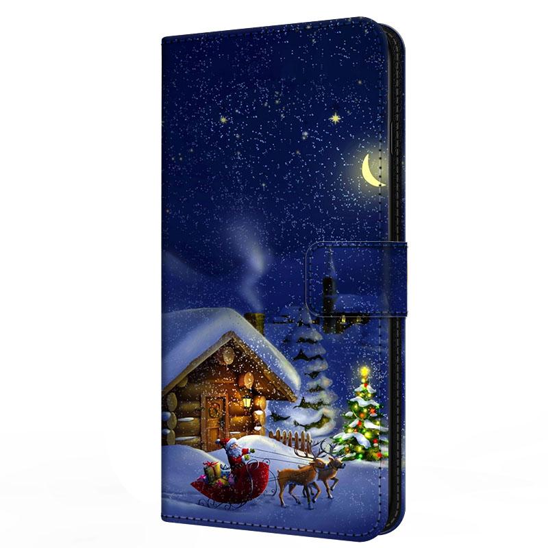 Чехол для Xiaomi Poco F7 F 7 с подставкой-книжка из кожи Merry Christmas Магнитный кошелек-защита Redmi Turbo 4 Pro