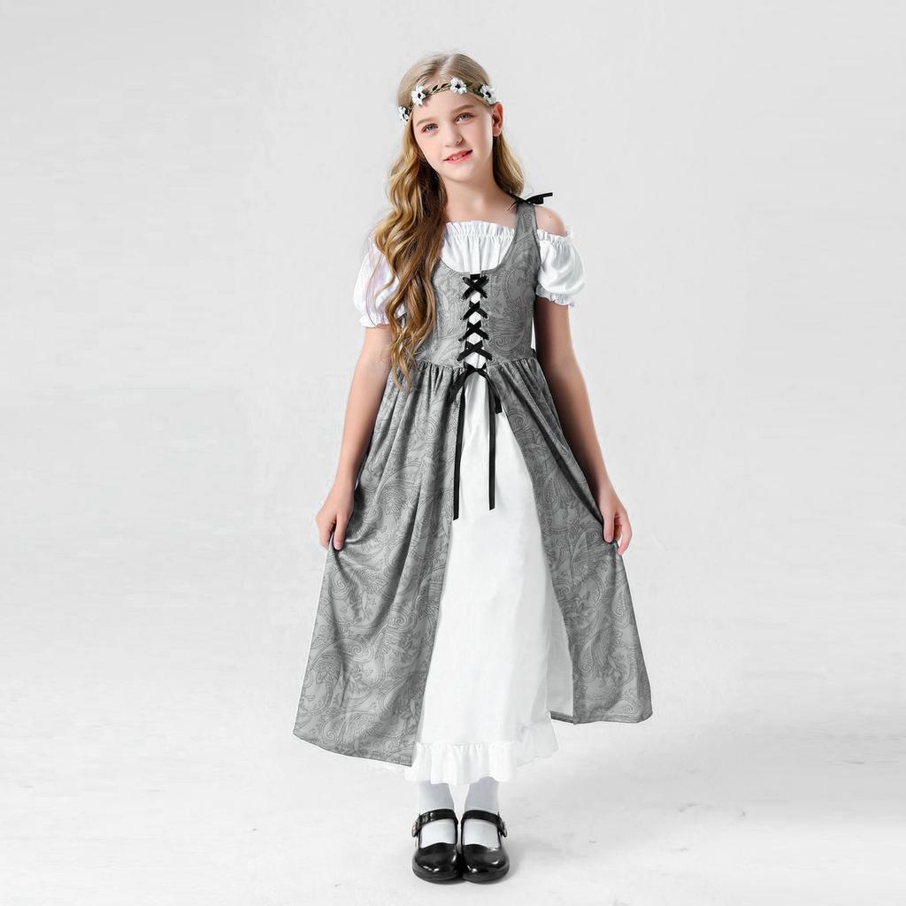 Children's Cosplay Retro Tale Costume Halloween Costume Party Dress