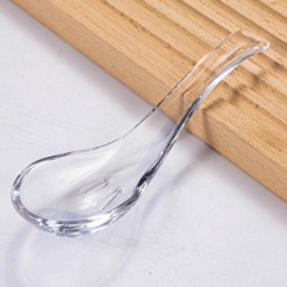 Colorful Crystal Glass Spoon Exquisite Serving Spoons Easy To Clean Condiment Spoons Restaurant