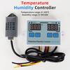 XK-W1099 Dual Display Digital Temperature Humidity Controller AC 110-220V Thermostat Humidistat Regulator Incubator EU Plug