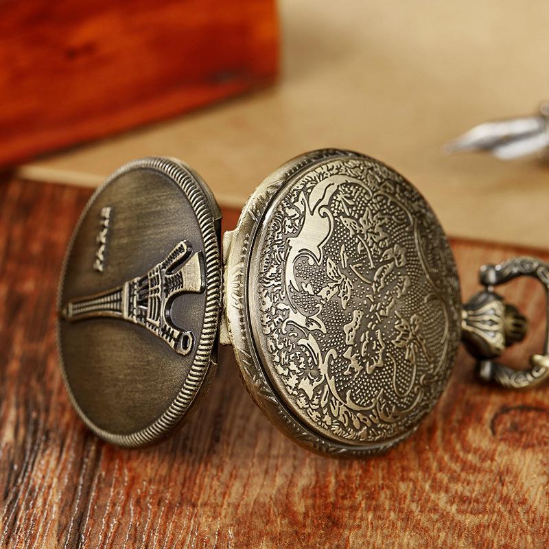 Карманные часы с откидной средней частью и цифровым циферблатом, винтажные модные карманные часы