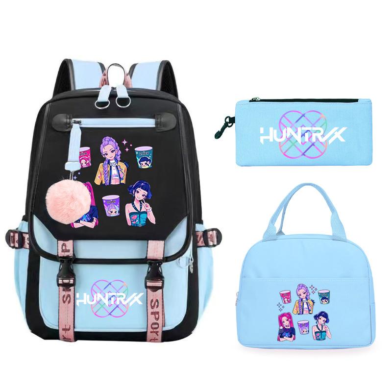 KPop Demon Hunters Rumi Anime Merchandise Backpack and Pencil Case Convenient Backpack for Couples for Business Trips and Travel