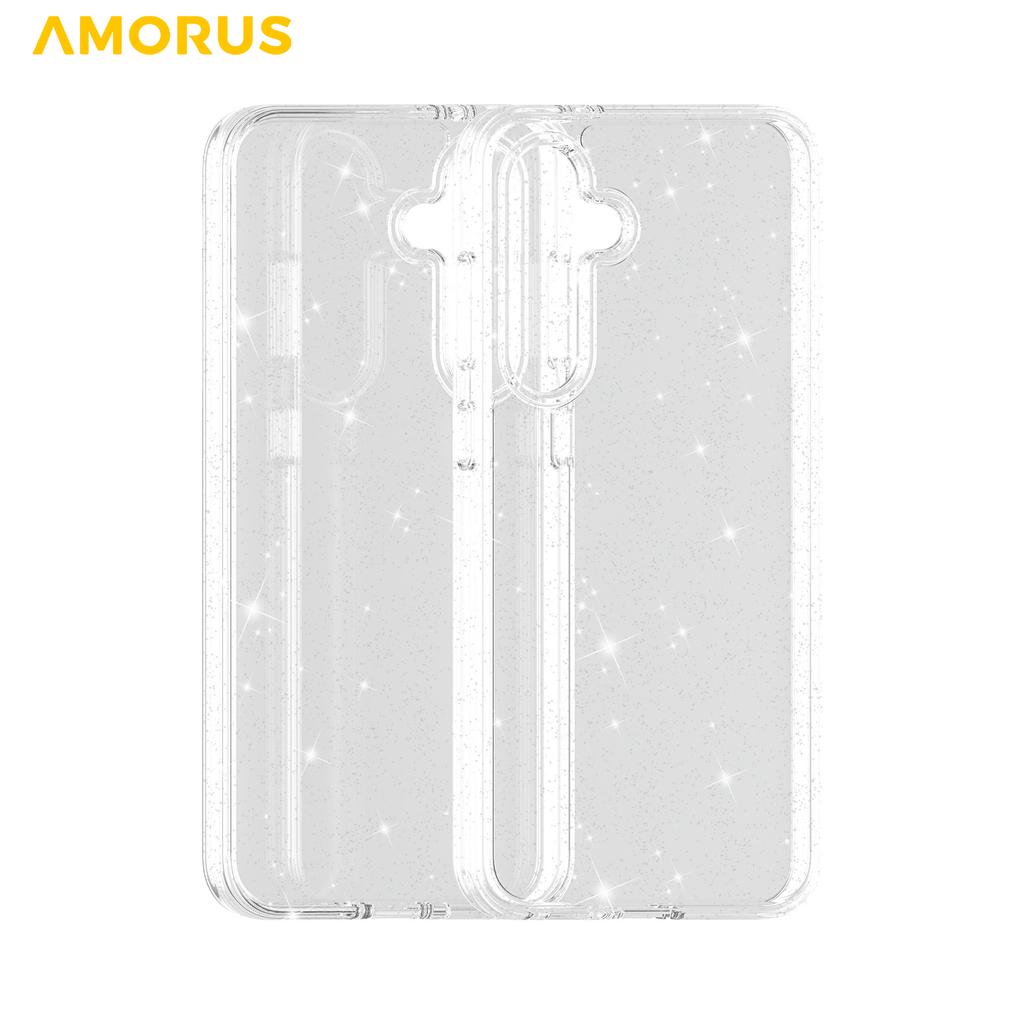 AMORUS For Samsung Galaxy S25 FE Case Soft TPU Hard PC Back Shockproof Phone Cover