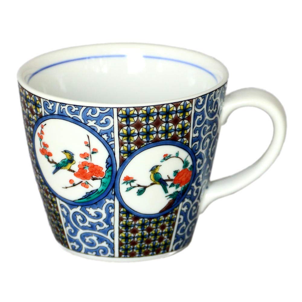 Кутанская посуда Seikou Kiln Кружка Old Kutani Wind Maru Crest SK-162