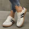 Women's Casual Flat Bottom Sports Shoes Color Block Retro INS Summer New Style Polyurethane Upgraded Version Rubber Sole