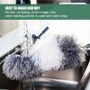 Microfiber Bendable Detachable Washable Scratch-Resistant Cover for Cleaning Roof Ceiling Fan Blinds Cobwebs Duster Replacement Head