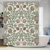 Vintage-Inspired Shower Curtain Featuring Intricate Floral Pattern Perfect For A Chic Bathroom Upgrade