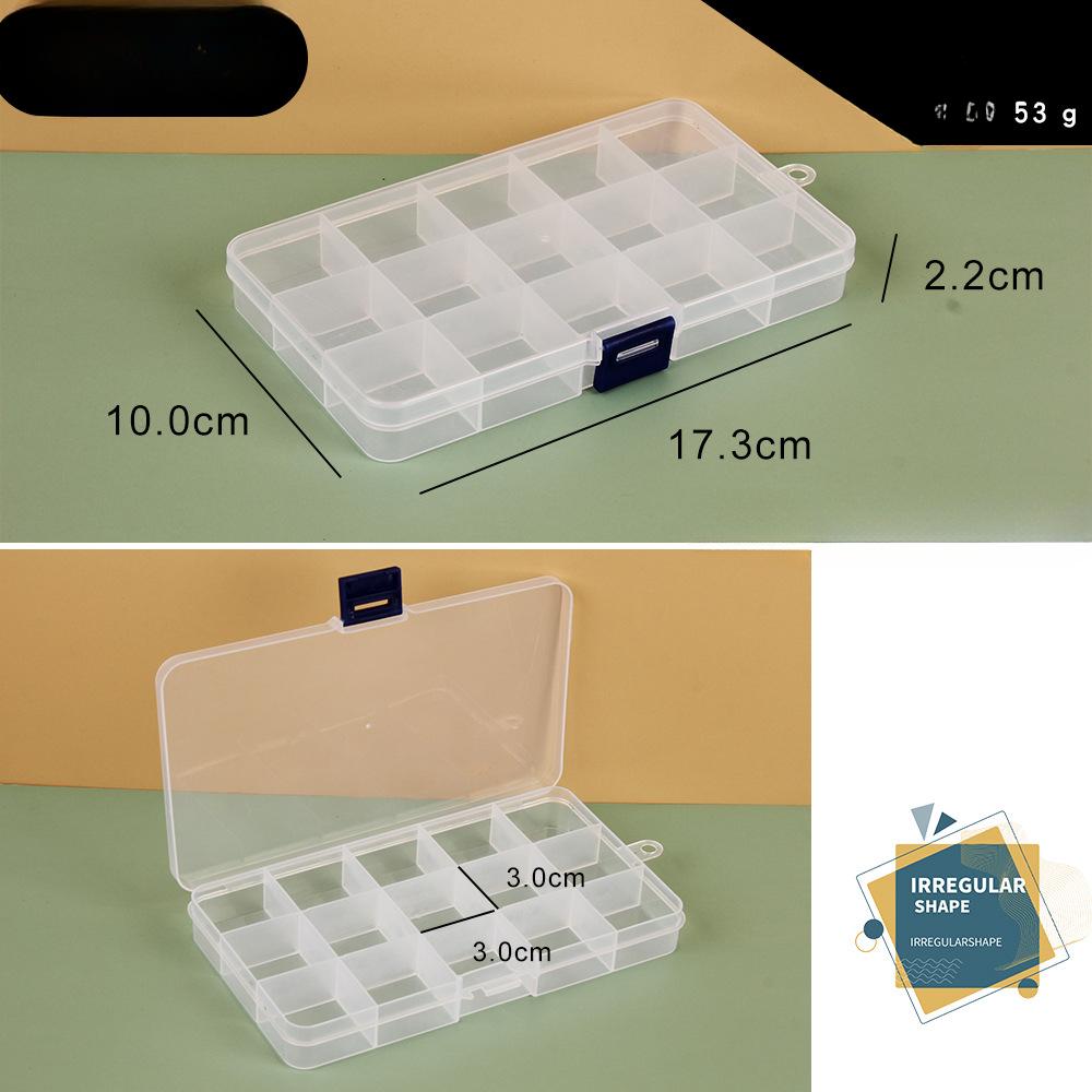 24 отделения, прозрачная шкатулка для драгоценностей, пластиковый контейнер для хранения органайзера с регулируемыми разделителями для ювелирных изделий, бусин