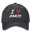 Кепка-бейсболка I Love Paris I Love France Унисекс Подростковые Защита от солнца Хип-хоп Кепки Летние Повседневные Охота Туризм Бейсболки