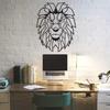 Metal Lion Wall Decoration - Majestic Lion Head Metal Wall Art, Sculpture and Sticker for Animal-Inspired Home Decor