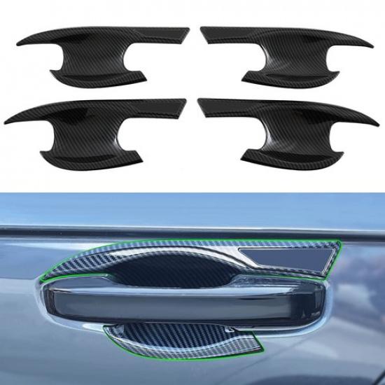 For Honda Accord 2018- Door Carbon Fiber Handle Cup Bowl Cover Molding Trim