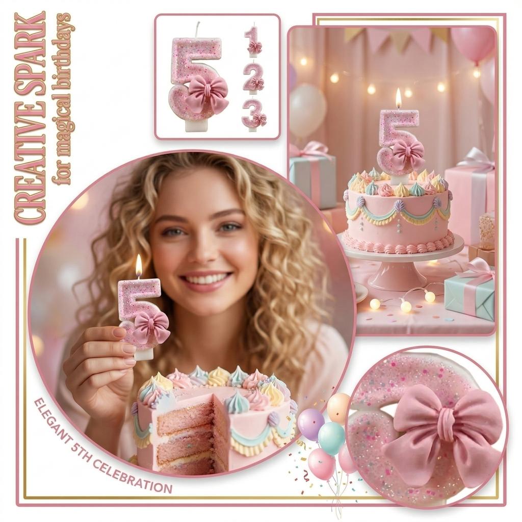 Fashion Cartoon Creative Birthday Candles Party Digital Candles