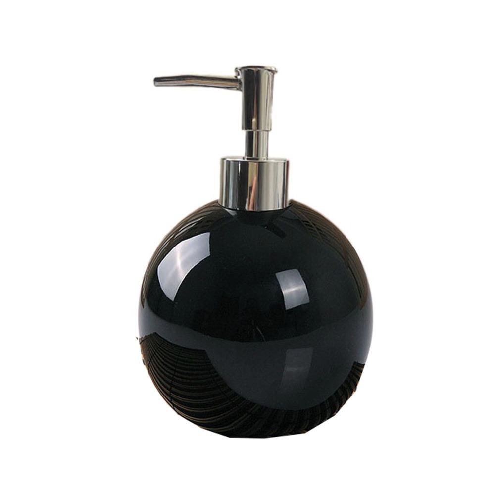 Press Type Ceramic Hand Soap Bottle Refillable Bath Lotion Pump Jar Liquid Soap Container Home