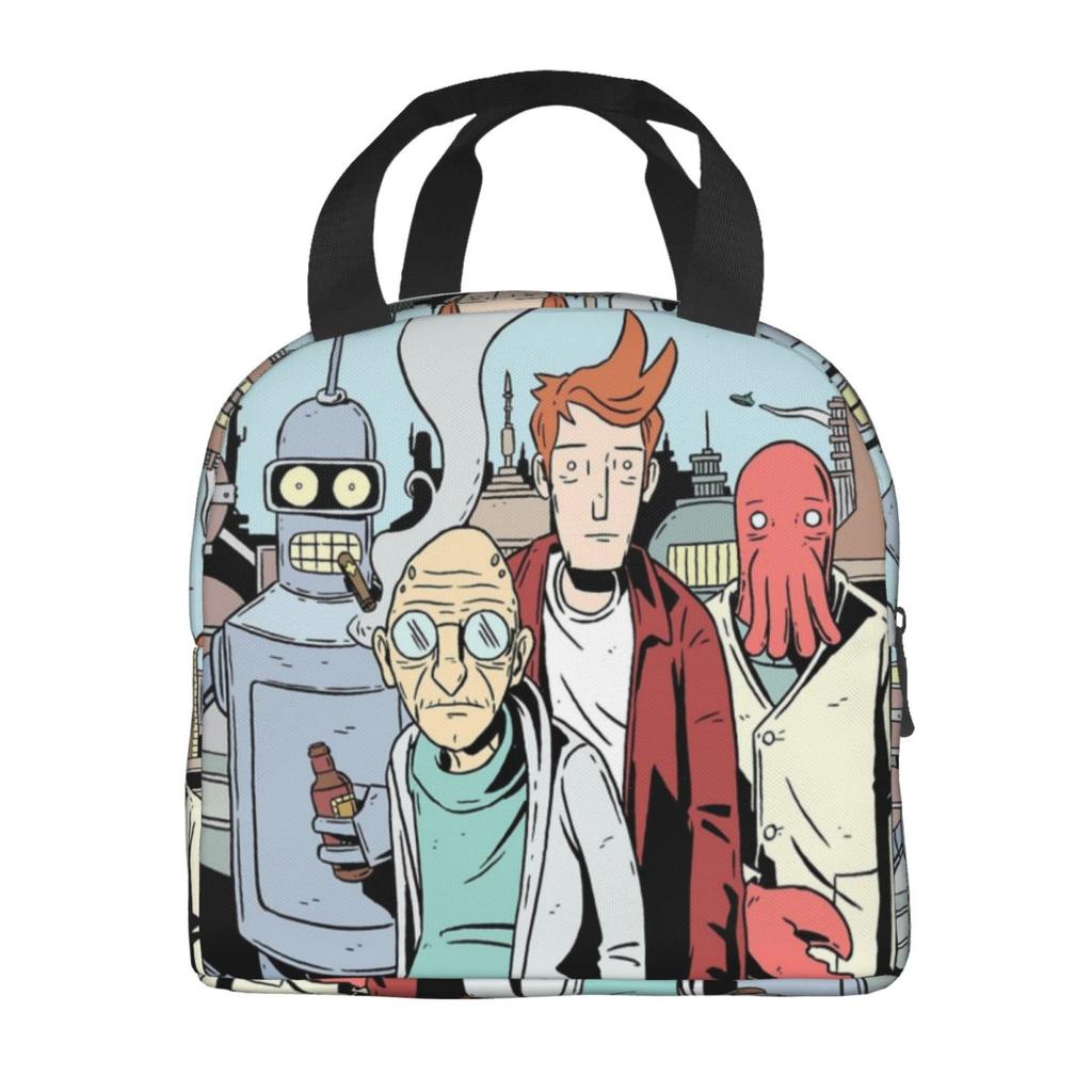 Мультфильм Комикс Продукт Futuramas Изолированная Сумка-ланчбокс Для Школы Сумка для Хранения Еды Герметичный Термосумка Термоланчбоксы