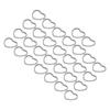 30pcs Silver Hollow Heart‑Shaped Pendants Stainless Steel Open Frame Pendants  Small Size