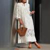 2025 Euro-American Casual Elegant V-Neck Lace Dress