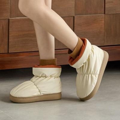 Водонепроницаемые женские хлопковые ботинки с высоким верхом, теплые плюшевые, противоскользящие, для улицы, зимние, легкие, пуховые, с мехом, с толстой подошвой, женские зимние ботинки