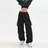 Spring Casual Cargo Pants Women Streetwear Fashion Elastic Waist Joggers Ankle Length Oversize Women's Pants