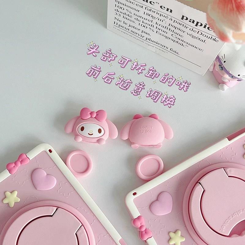 IPad Case 10th Gen Air 7/6 9 Pro Cartoon Melody Silicone Stand Cover