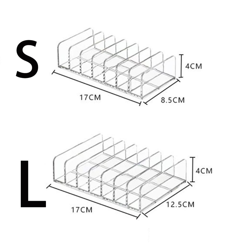 Прозрачный органайзер для макияжа с 7 отделениями для палитры теней для век и косметики, ящик для хранения на туалетном столике и столешнице в ванной