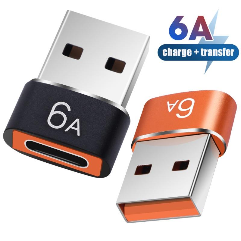 USB C to USBOTG Adapter 2-in-1 6A Fast Charge 5Gbps USB 3.0 Data Sync Converter for Samsung Xiaomi PC MacBook Pro Type C Devices